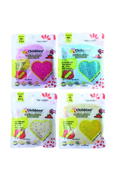 Muovailuvaha luonnollinen 4 kpl- Playdough Ecopack 4 pcs