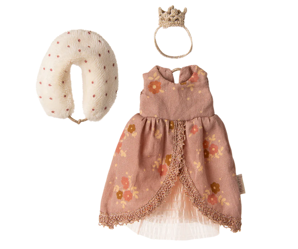 Maileg- Queen dress, Mum mouse