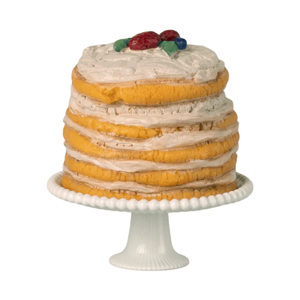Party cake and cake stand, Mouse - Off white