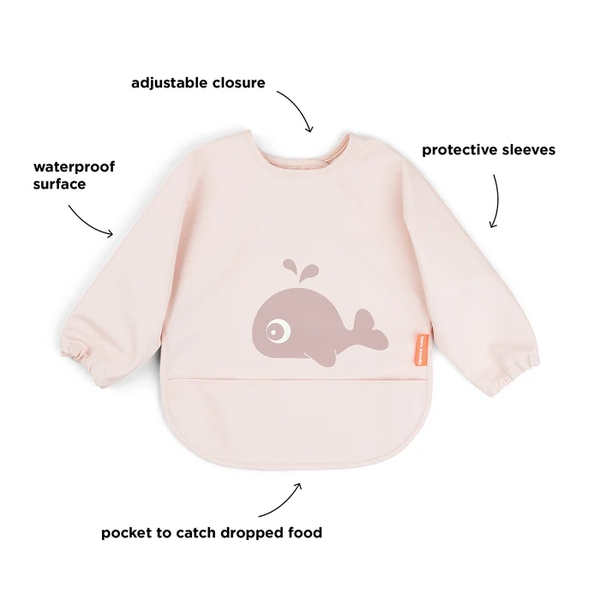 Sleeved pocket bib- Wally - Powder