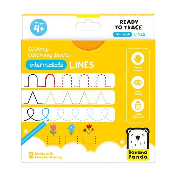 Loong coloring books- Lines-Harjoittele viivoja 4+