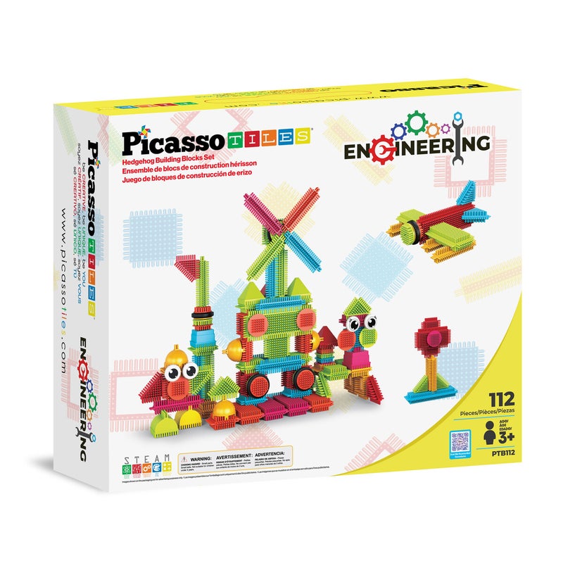 PicassoTiles Bristlelock building block set 112pcs