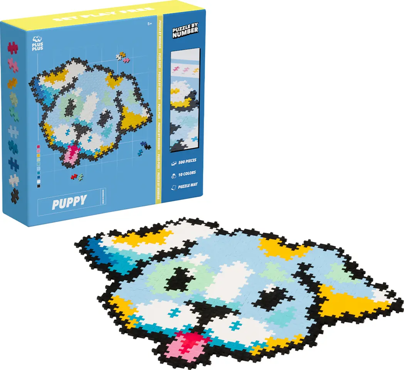PlusPlus Puzzle by Number Puppy 500 palaa